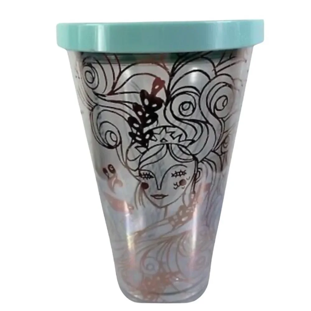 RARE STARBUCKS 2018 Holiday Rose Gold Mermaid Clear Cup Tumbler 16 oz. Brand new